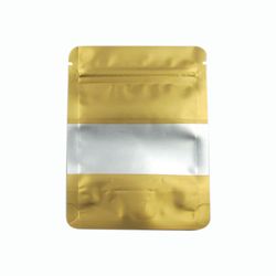 BOLSA ZIPPER VENTANA ALUM DORADO 12X20+4