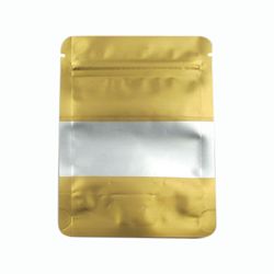 BOLSA ZIPPER VENTANA ALUM DORADO 15X22+4