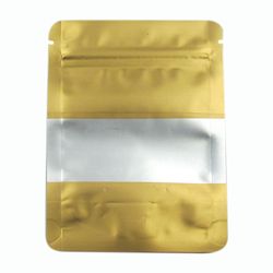 BOLSA ZIPPER VENTANA ALUM DORADO 19X29+5