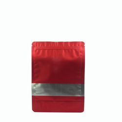 BOLSA ZIPPER VENTANA ALUM ROJO 9X13+3