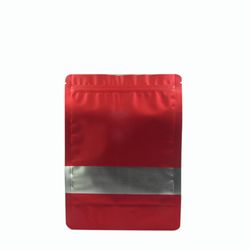 BOLSA ZIPPER VENTANA ALUM ROJO 10X15+3