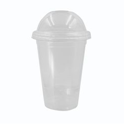 VASO 500 TRANSP+TAPA DOMO