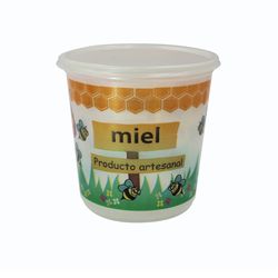 POTE MIEL PLAST C/TAPA 1  S.G.